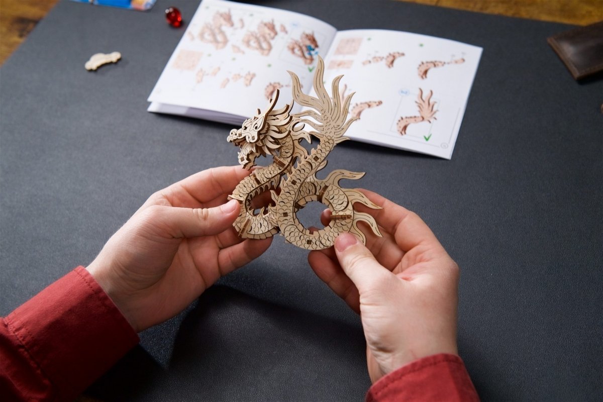 Puzzle 3D Drewniany Smok uGEARS