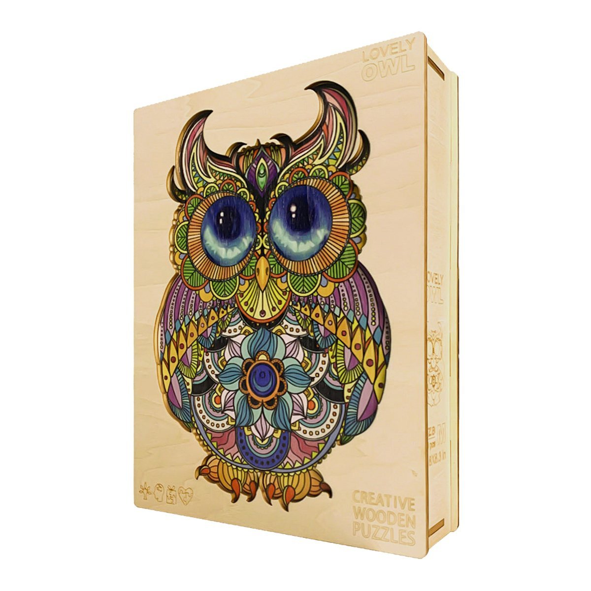 Puzzle Drewniane Urocza Sowa XL