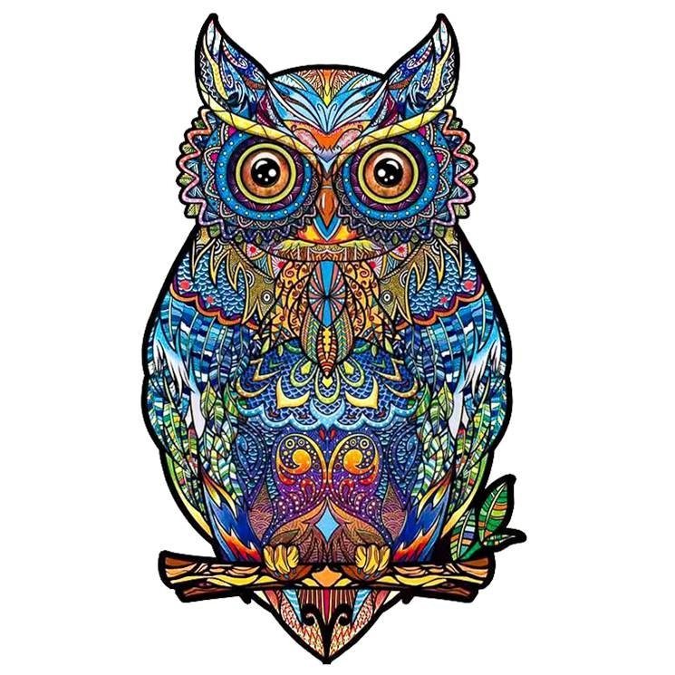 Puzzle Drewniane Baśniowa Sowa A4