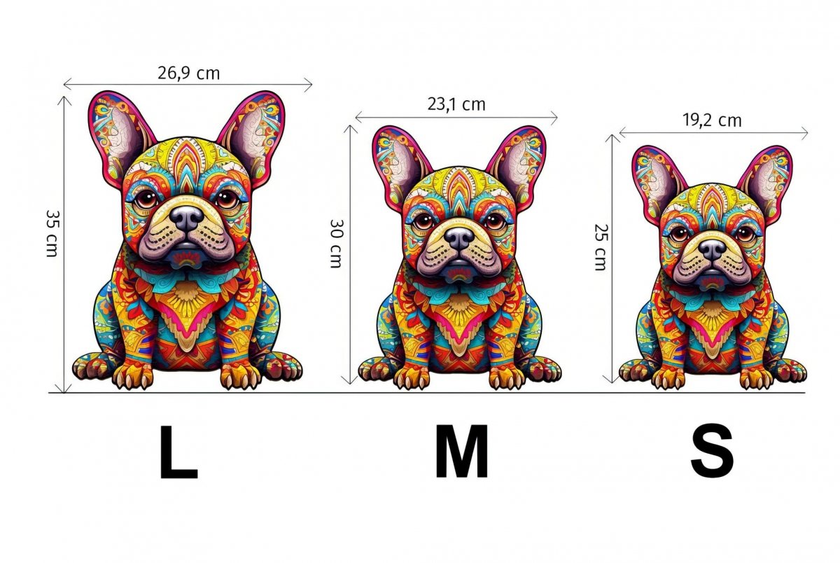 Puzzle Drewniane Słodki Buldożek M