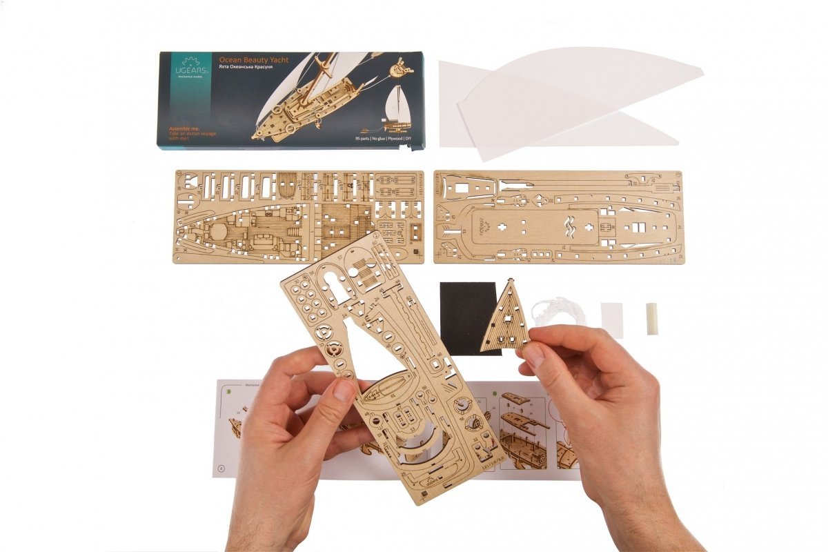 Puzzle 3D Drewniane Jacht Oceaniczny uGEARS