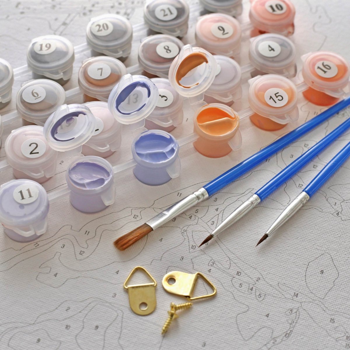 Malowanie Po Numerach Zestaw Wilki w Górach 40x50