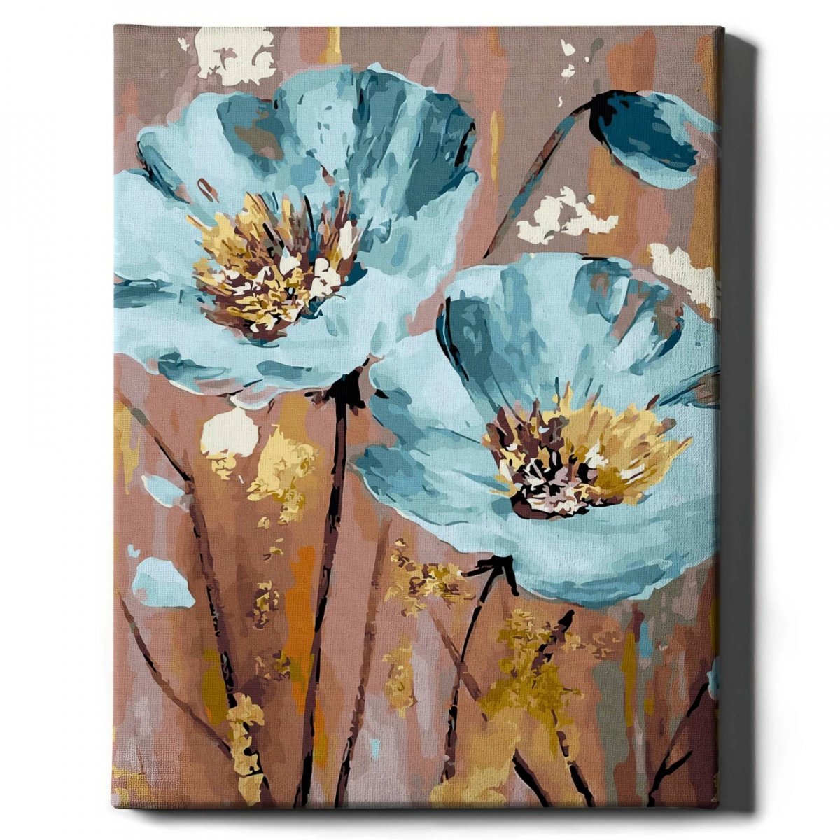 Malowanie Po Numerach Zestaw Roślina w Złocie 40x50 Złota Farba