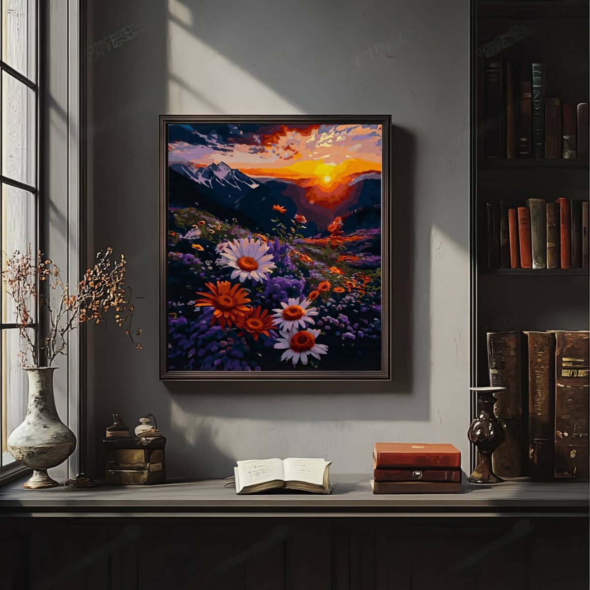 Malowanie Po Numerach Zestaw Kwietna Dolina 40x50