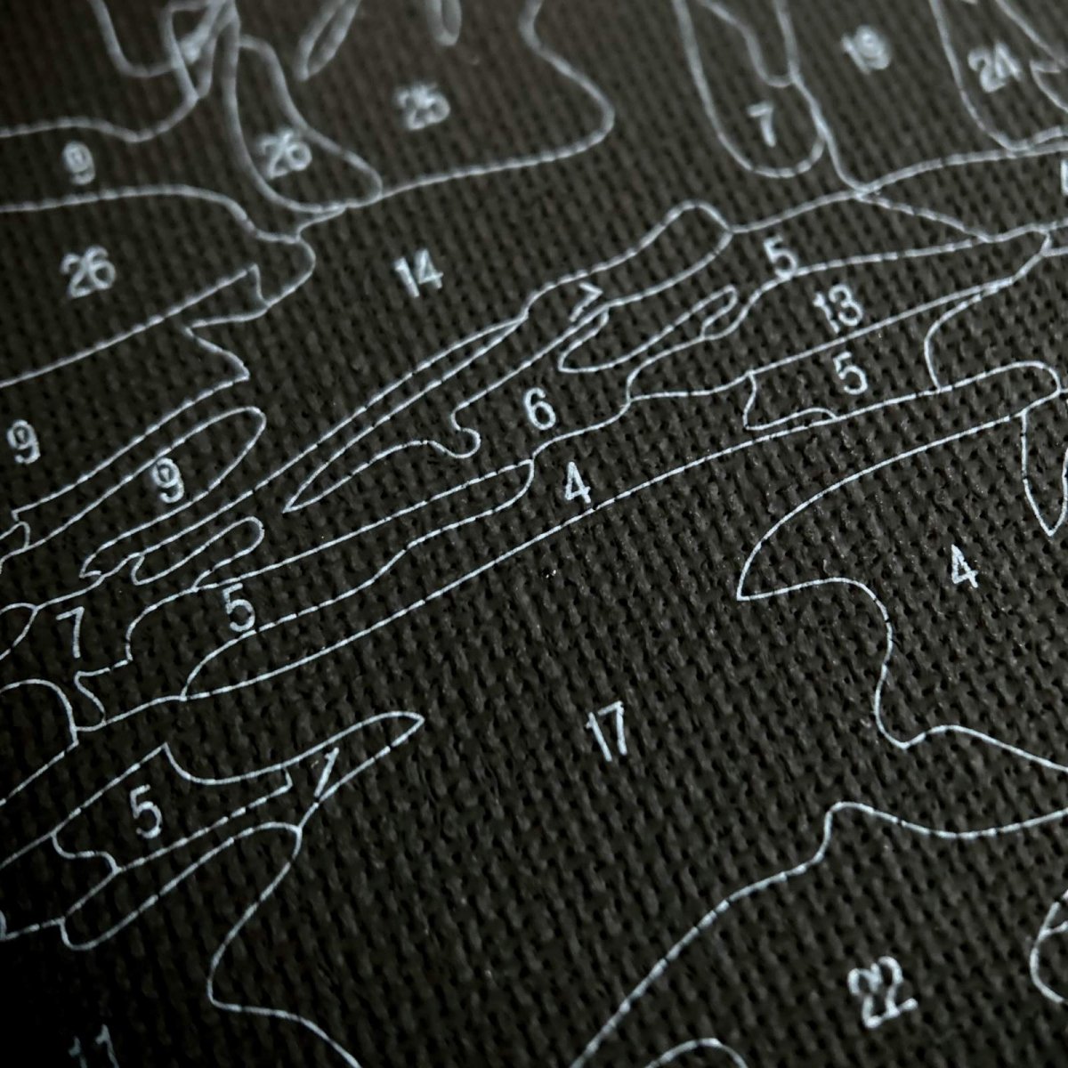 Malowanie Po Numerach Czarne Płótno Zestaw Statek i Księżyc 40x50