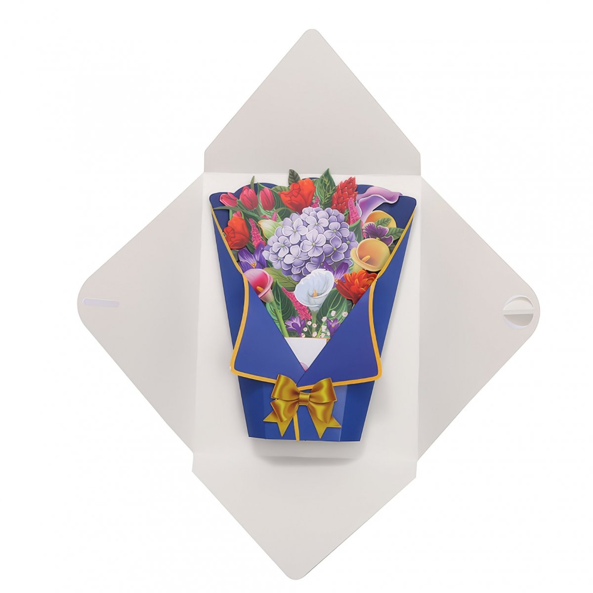 Kartka Pocztowa Okolicznościowa 3D Pop-up Kwiaty - Elegancki Bukiet