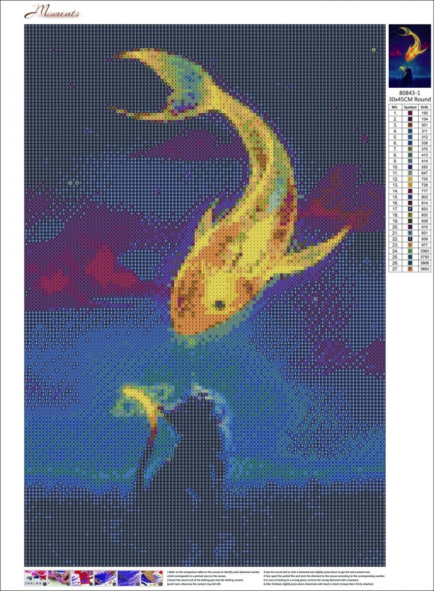 Haft Diamentowy Koci Sen 35x50 cm