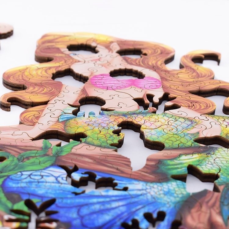 Puzzle Drewniane Mała Syrenka A4