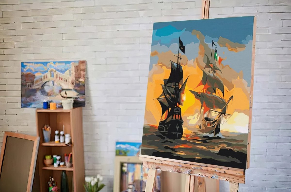 Malowanie Po Numerach Zestaw Pejzaż Morski 40x50