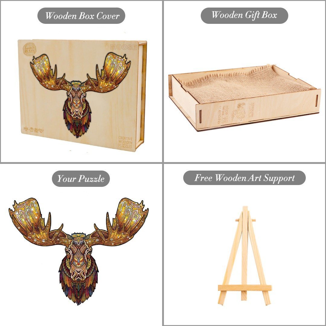 Puzzle Drewniane Królewski Łoś M