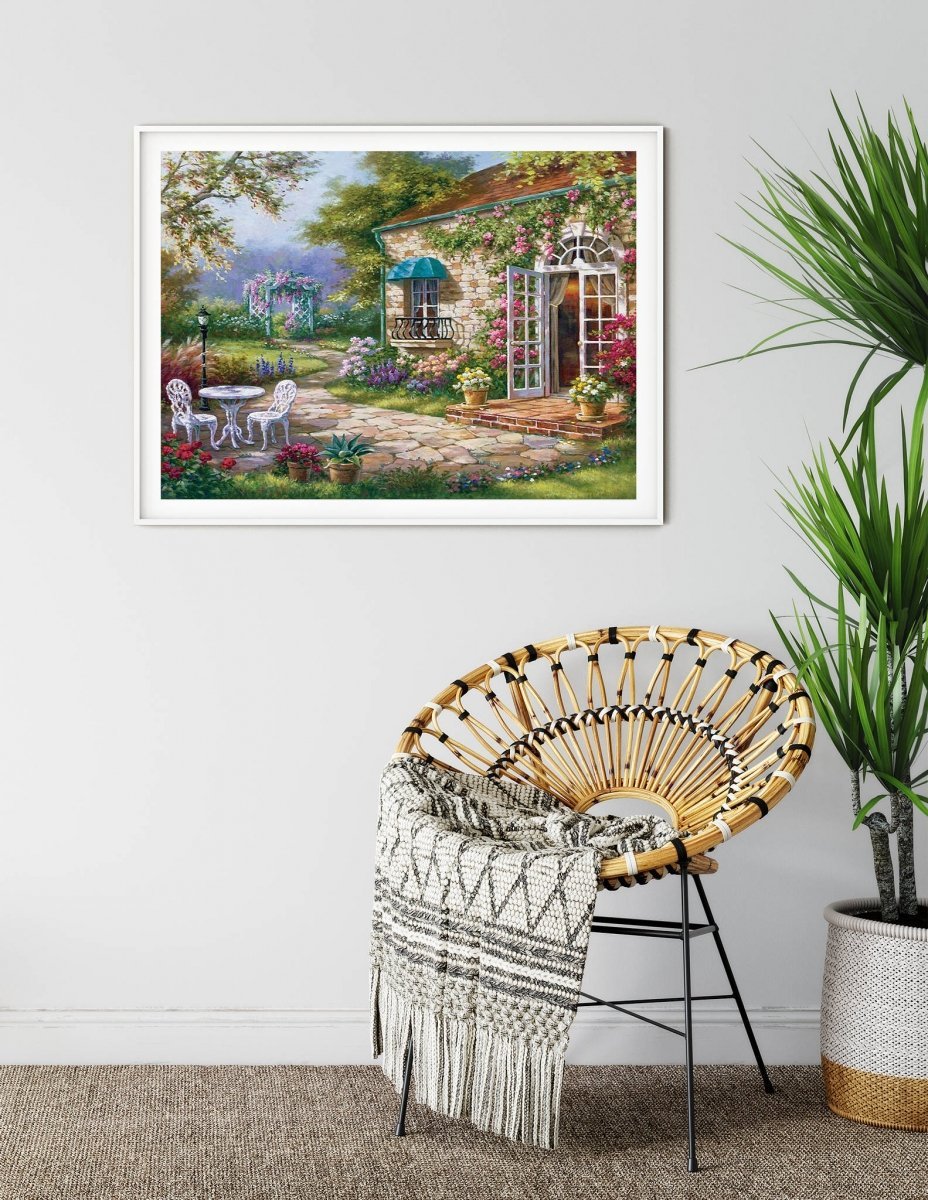 Haft Diamentowy Kwiecista Weranda 55x75 cm