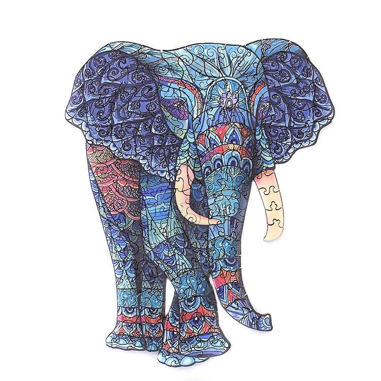 Puzzle Drewniane Słoneczny Słoń A3