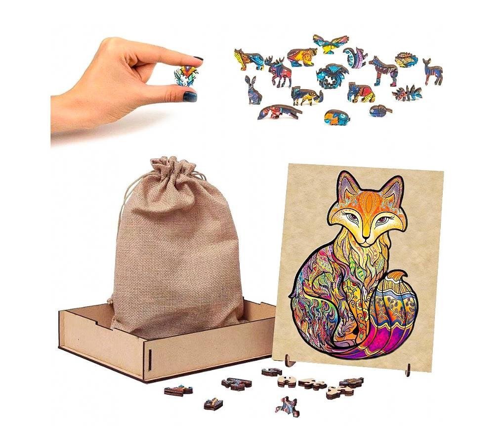 Puzzle Drewniane Baśniowy Lis A4