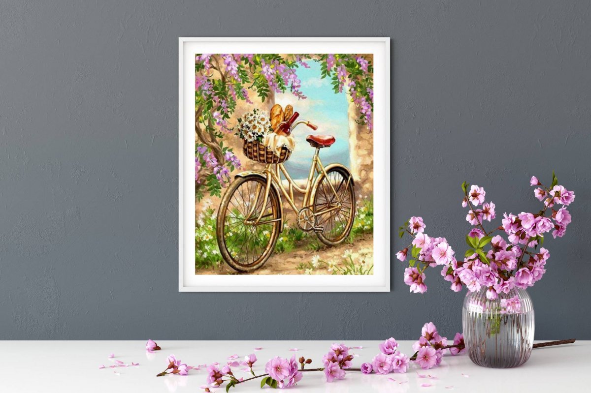 Haft Diamentowy Sielska Przejażdżka - Rower 45x55 K