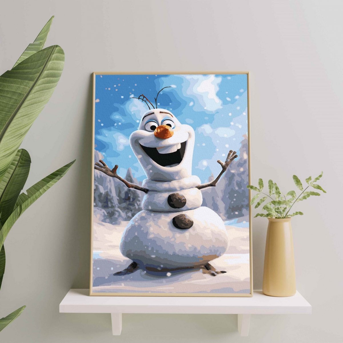 Malowanie Po Numerach Zestaw Śnieżny Olaf 40x50