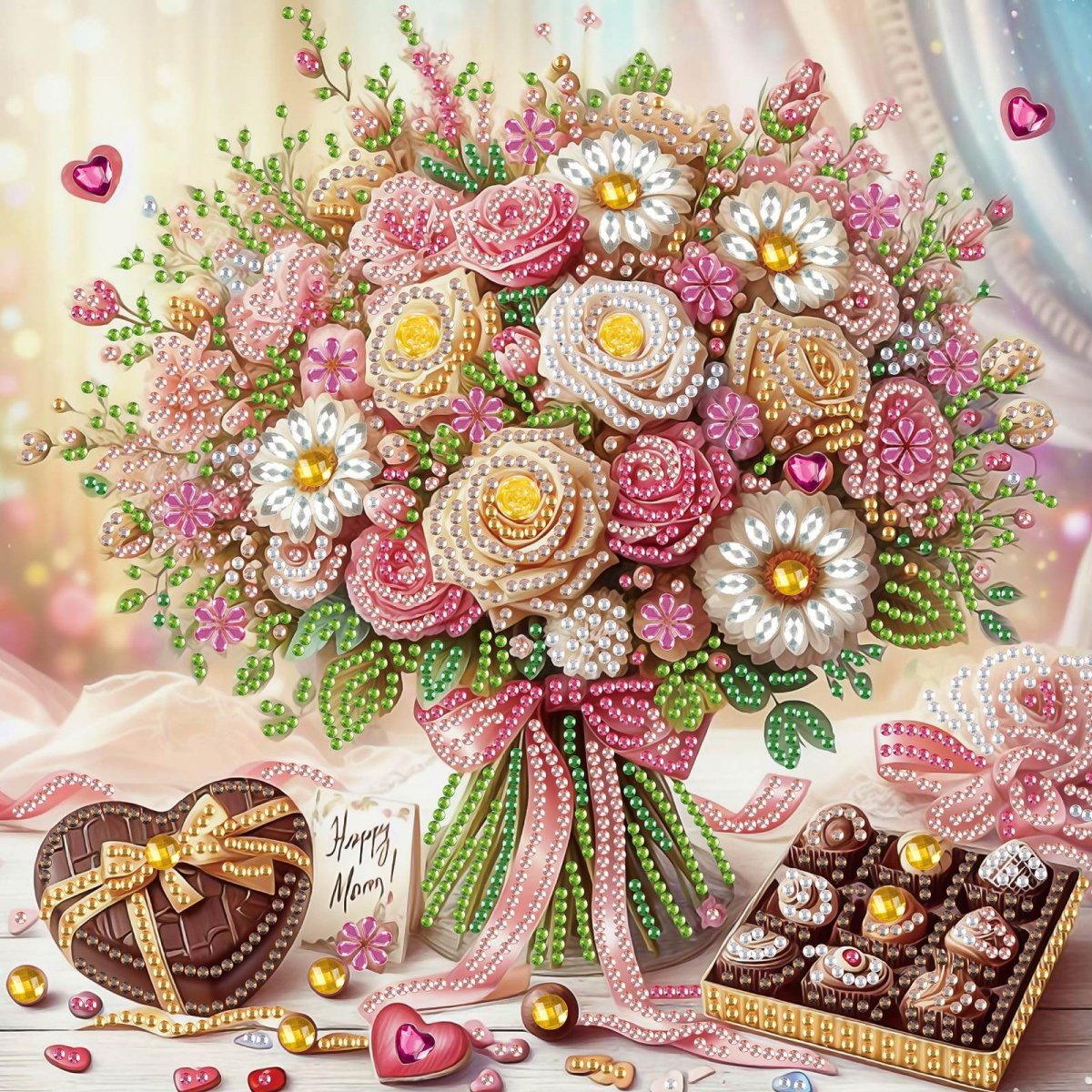 Haft Diamentowy Słodki Podarek 30x30 cm