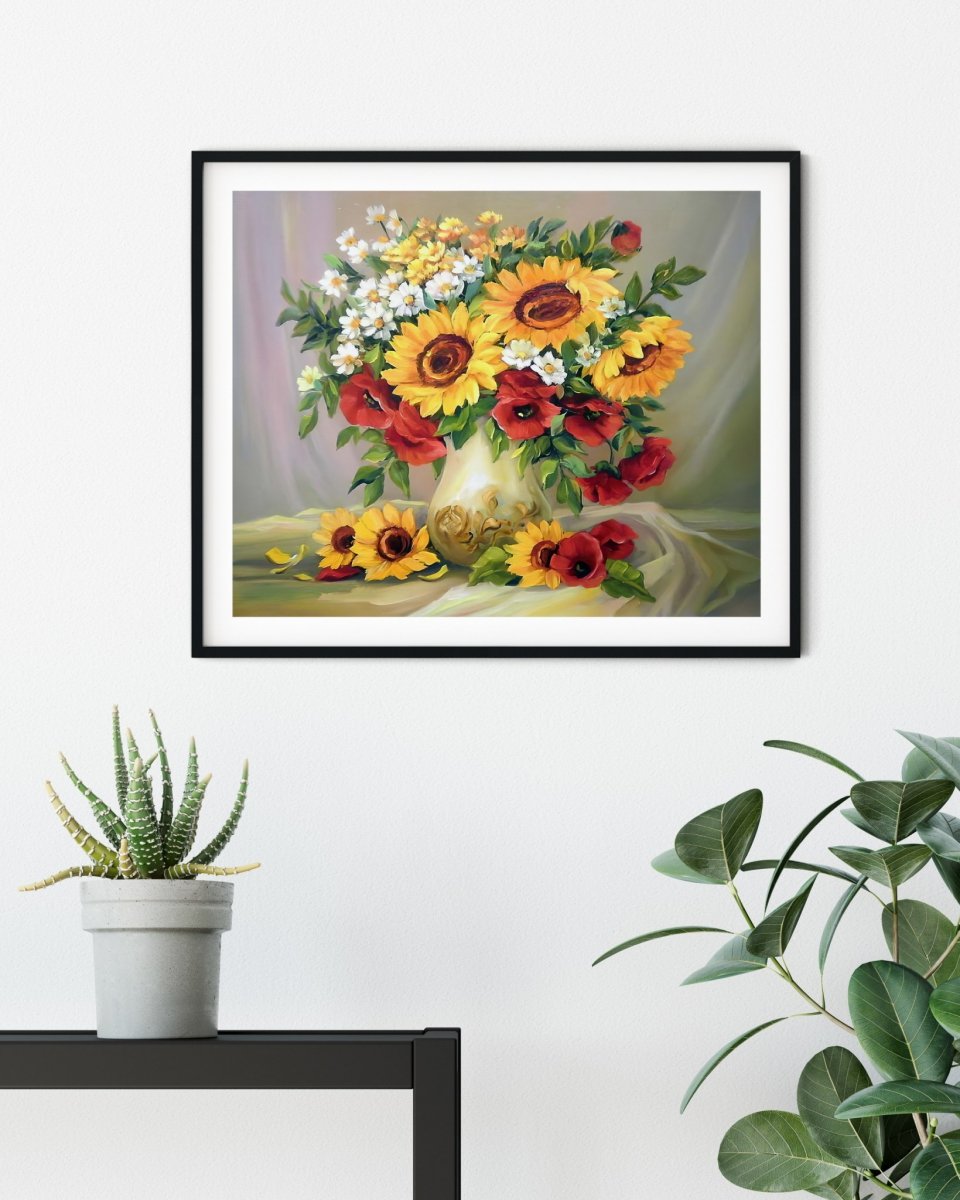 Haft Diamentowy Bukiet z Ogrodu 30x40 cm