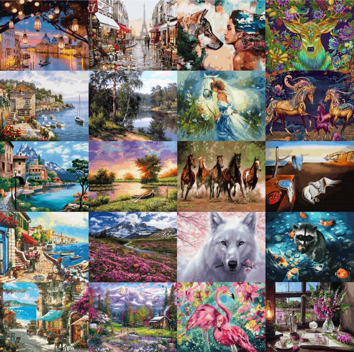 Malowanie Po Numerach Zestaw Jesień w Paryżu 40x50