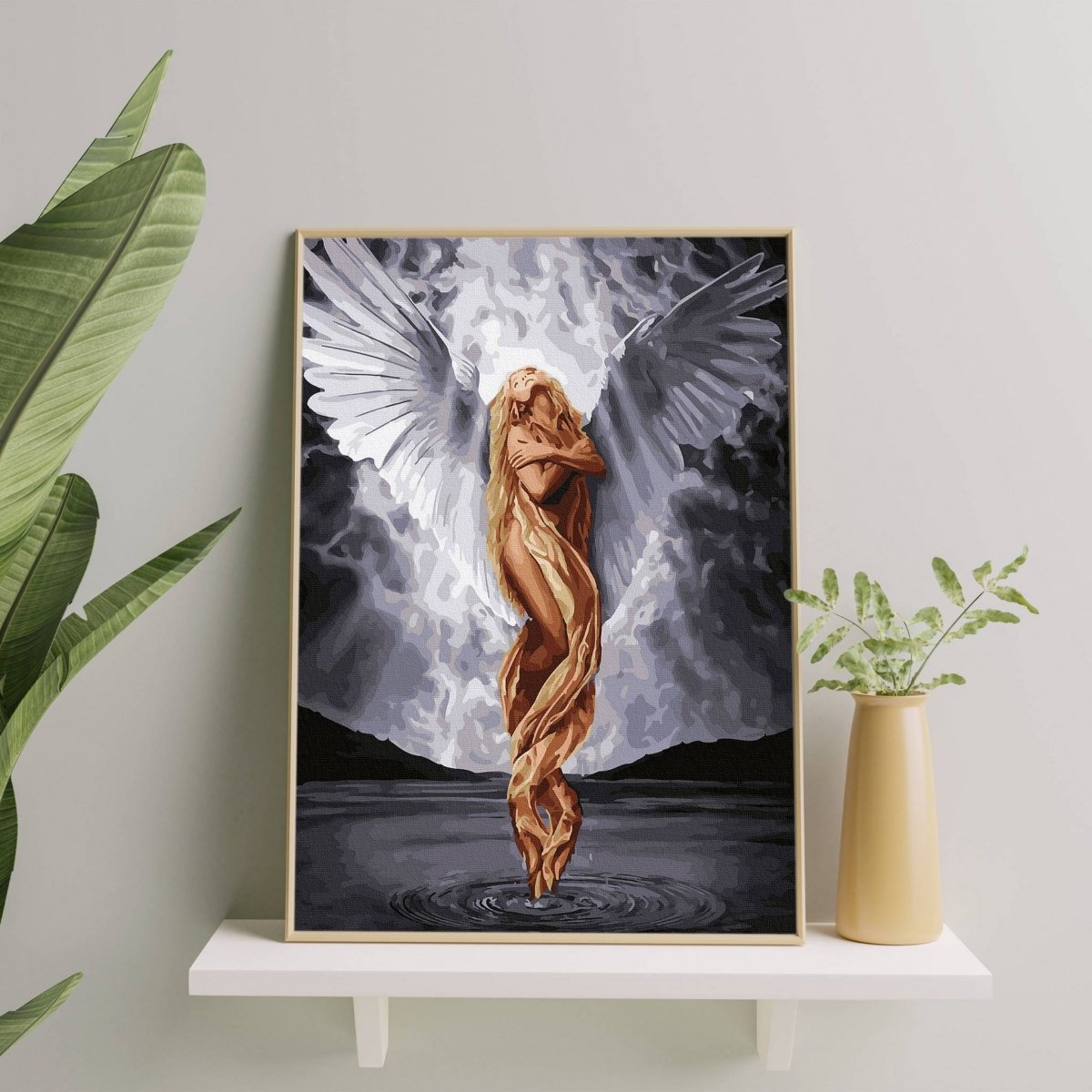 Malowanie Po Numerach Zestaw Piękny Anioł 40x50