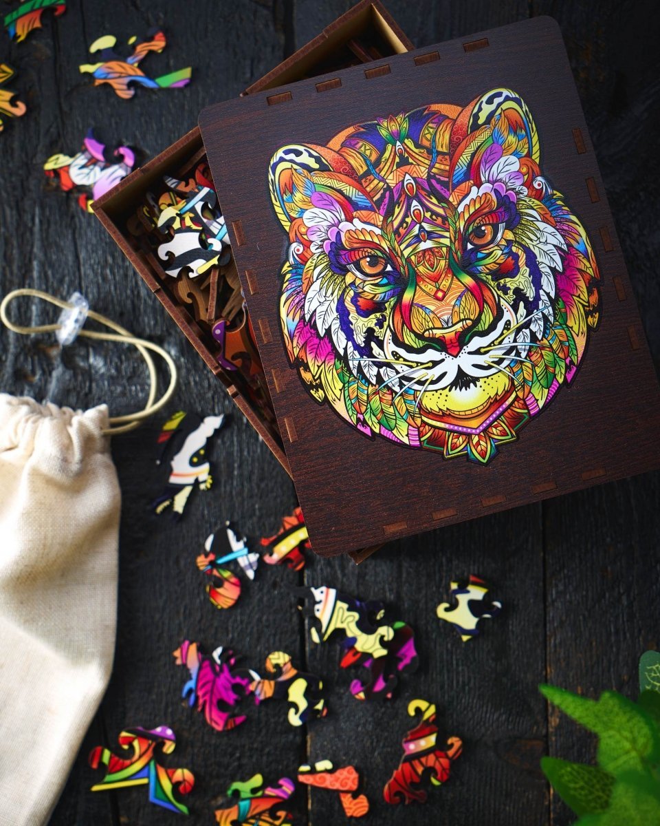 Puzzle Drewniane Baśniowy Tygrys L
