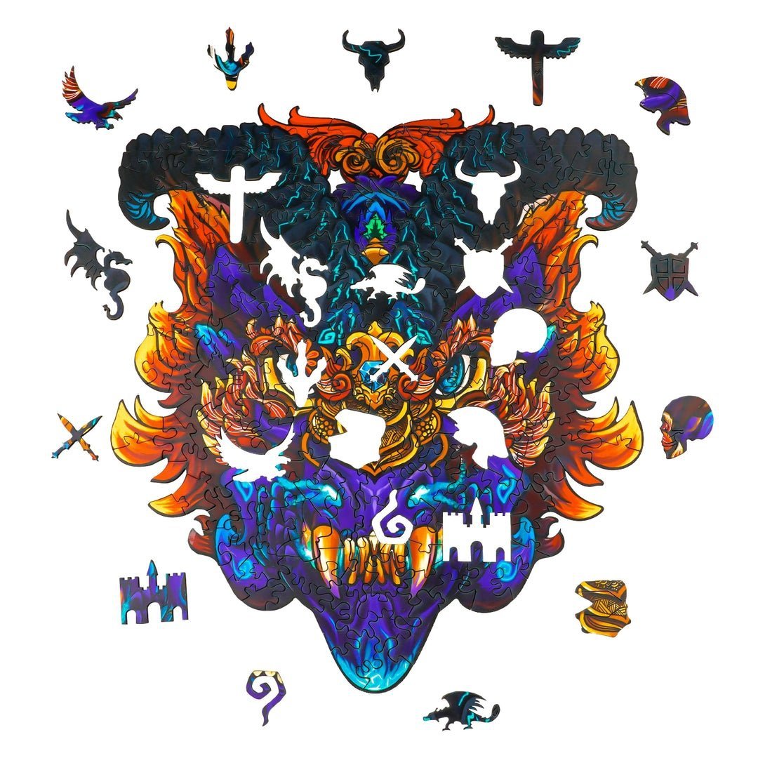 Puzzle Drewniane Magiczny Smok S