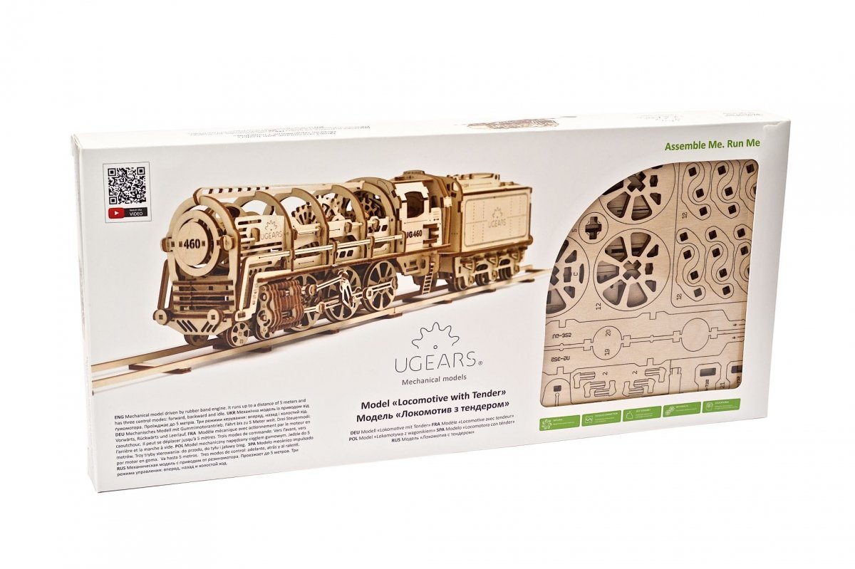 Puzzle 3D Drewniane Lokomotywa UG 460 uGEARS