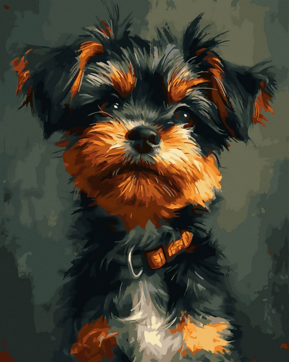 Malowanie Po Numerach Zestaw Yorkshire Terrier 40x50