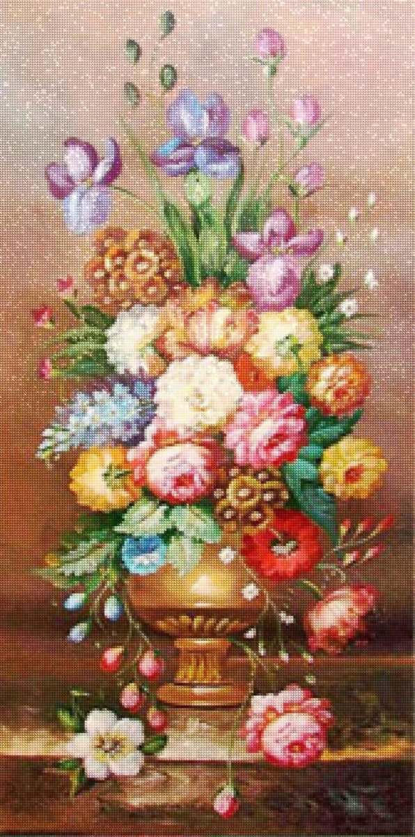 Haft Diamentowy Kwiecista Kompozycja 45x85 cm