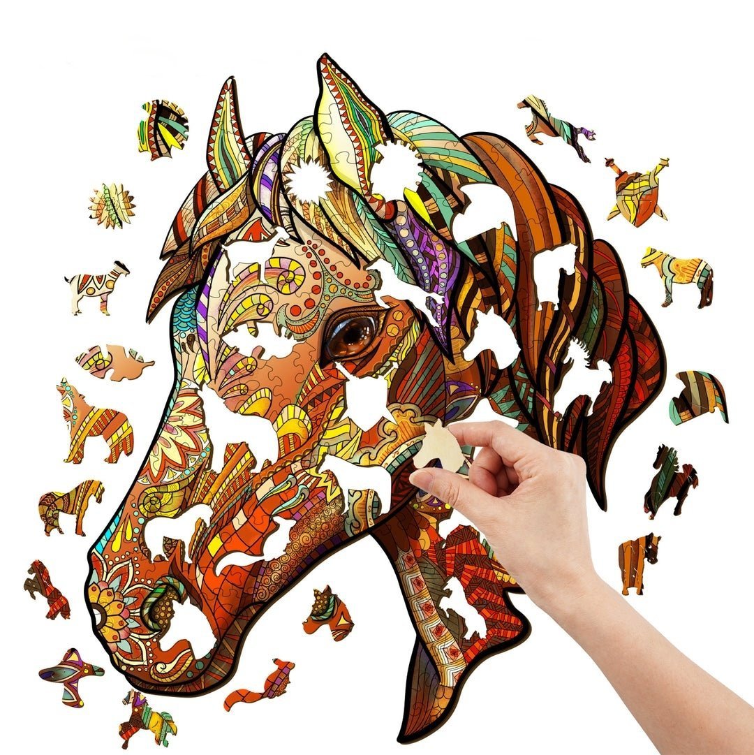 Puzzle Drewniane Baśniowy Koń M