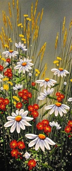 Haft Diamentowy Spokojna Polna Łąka 50x110 cm