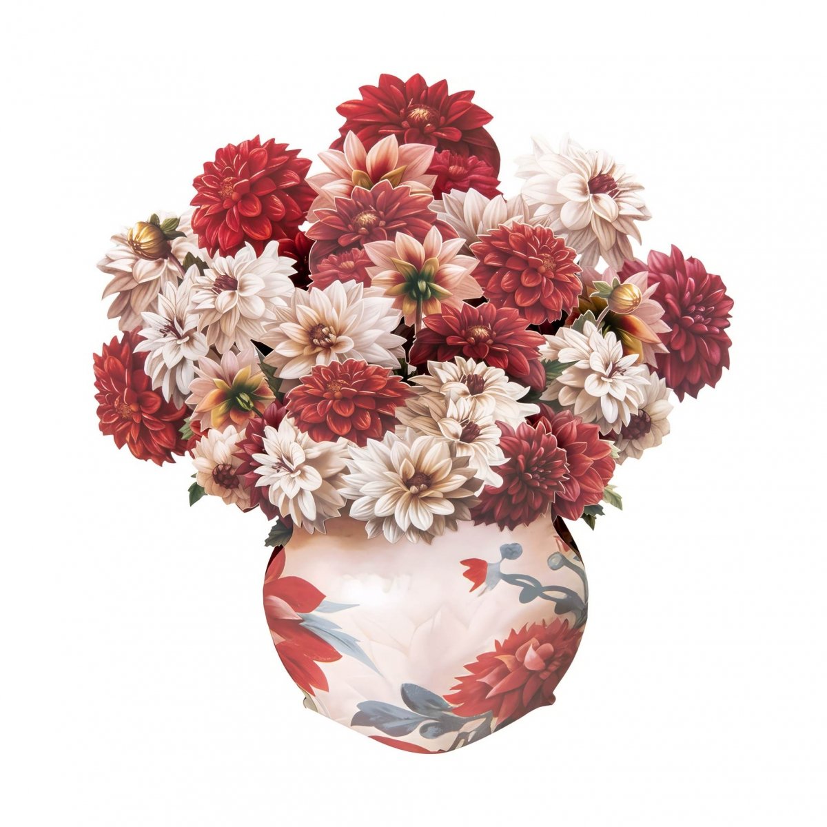 Kartka Pocztowa Okolicznościowa 3D Pop-up Kwiaty - Wazonik z Kwiatami 