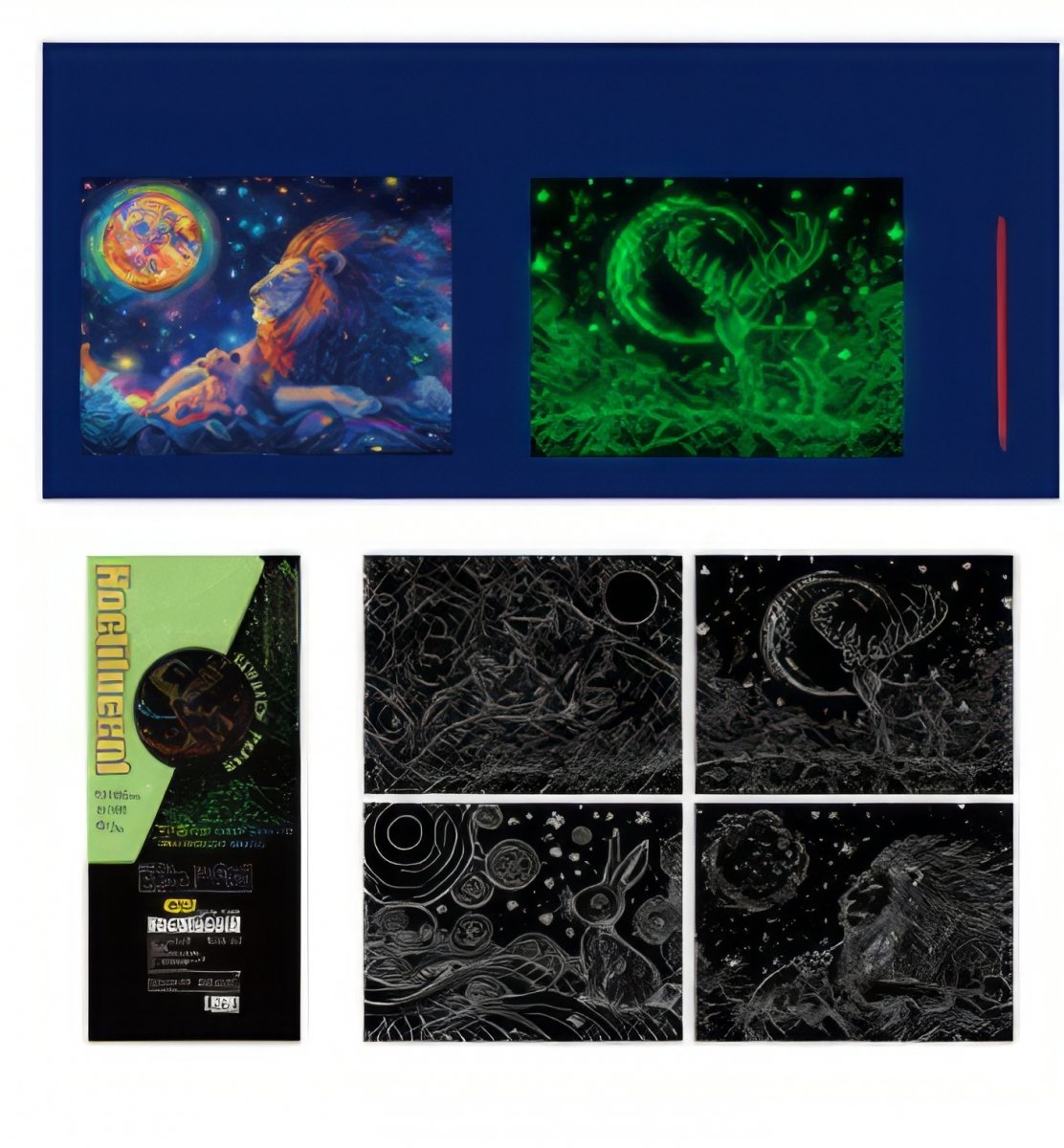 Świecąca w Ciemności Zdrapka Gwiezdni Strażnicy (4szt.) 28x21 cm