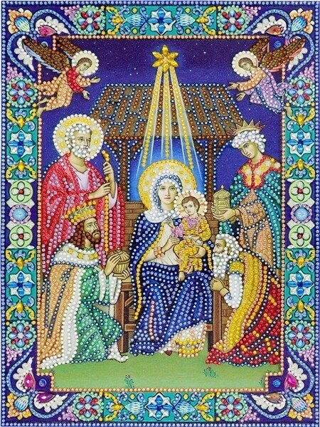 Haft Diamentowy Trzej Królowie 30x40 cm