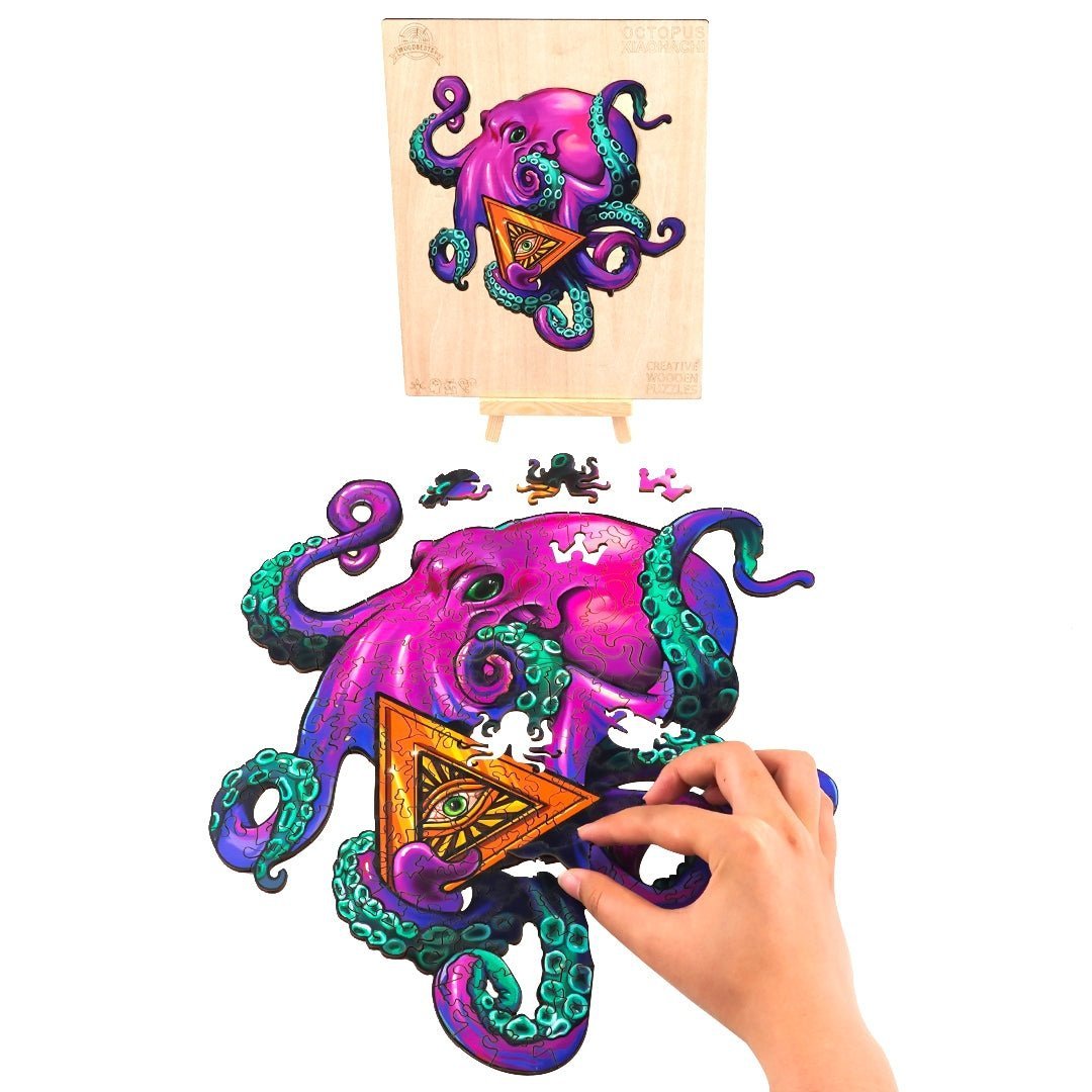 Puzzle Drewniane Sprytna Ośmiornica S