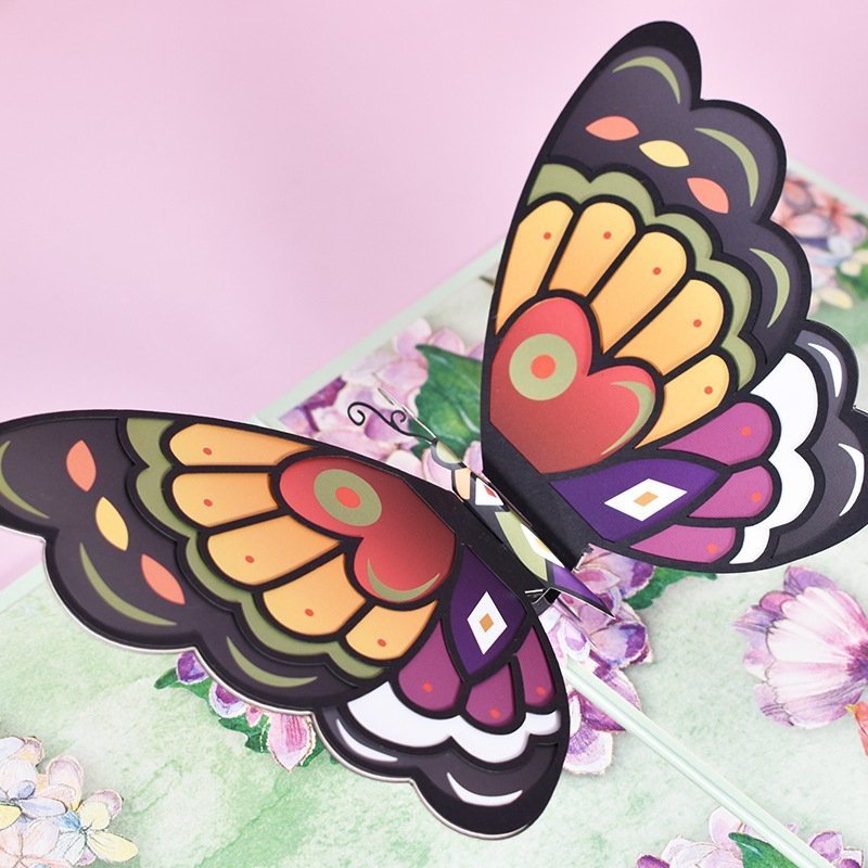Kartka Pocztowa Okolicznościowa 3D Pop-up Piękny Motyl
