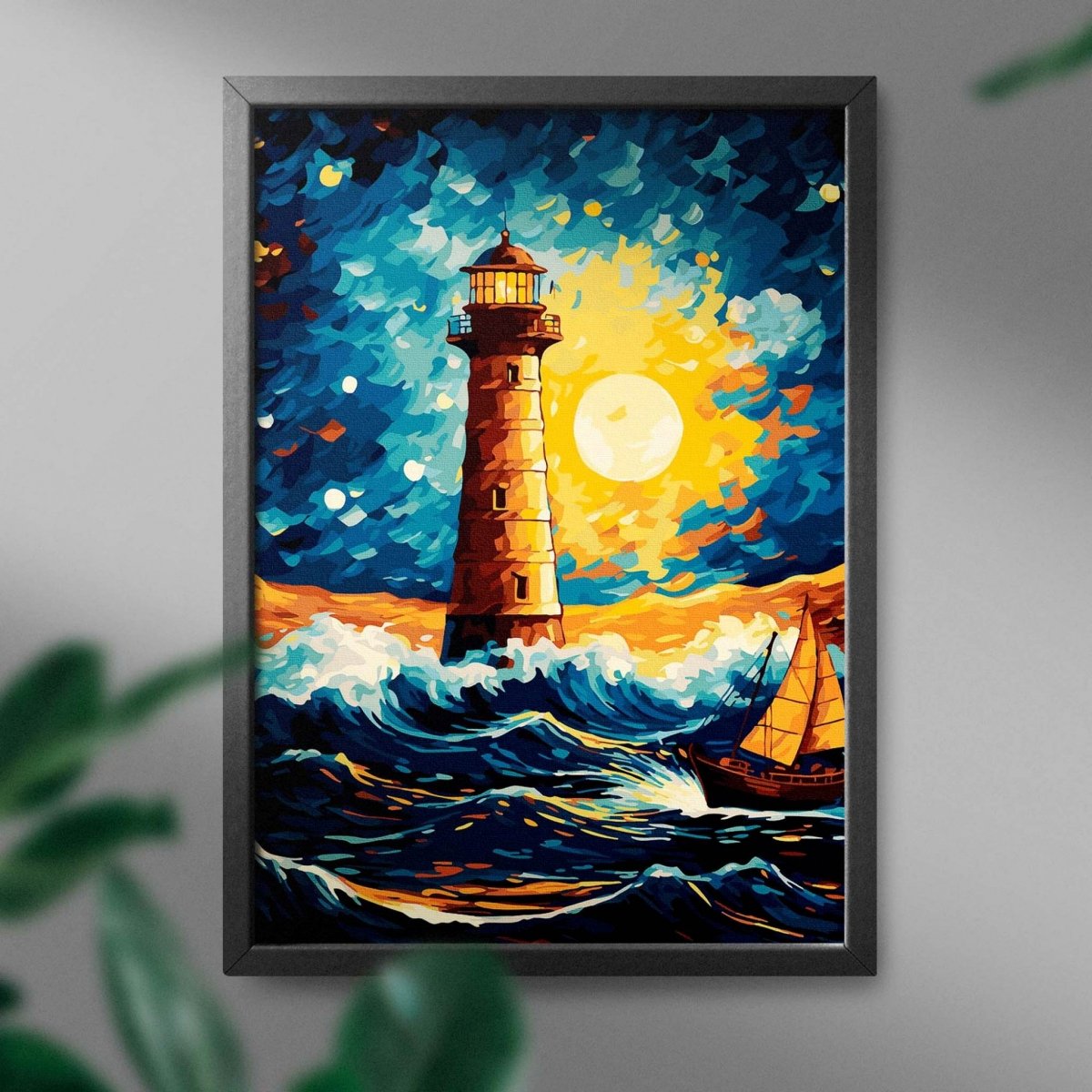 Malowanie Po Numerach Zestaw Latarnia Morska 40x50