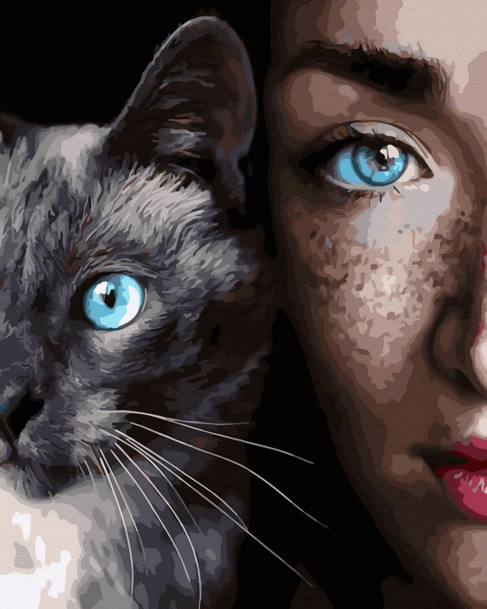 Malowanie Po Numerach Zestaw Niebieskie Oczy 40x50