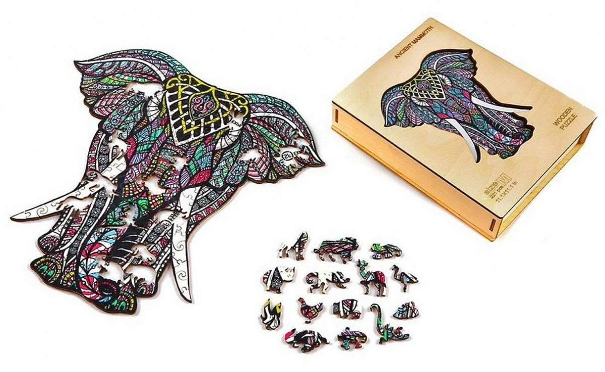 Puzzle Drewniane Magiczny Słoń A3