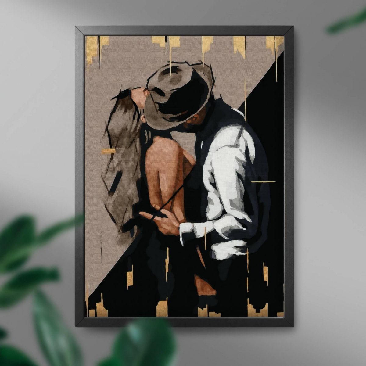 Malowanie Po Numerach Zestaw Sztuka Namiętności 40x50 Złota Farba