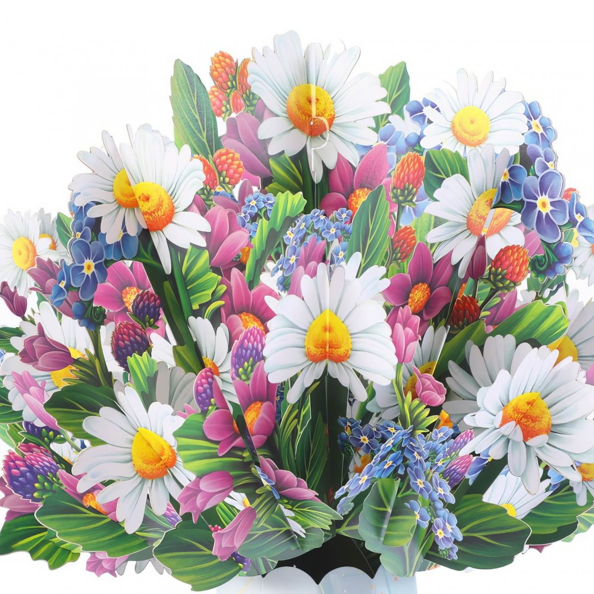 Kartka Pocztowa Okolicznościowa 3D Pop-up Kwiaty - Polny Bukiet