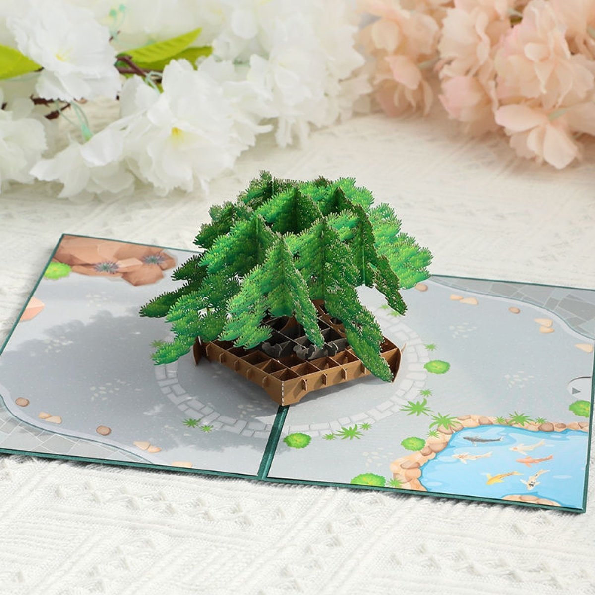 Kartka Pocztowa Okolicznościowa 3D Pop-up Drzewko Bonsai