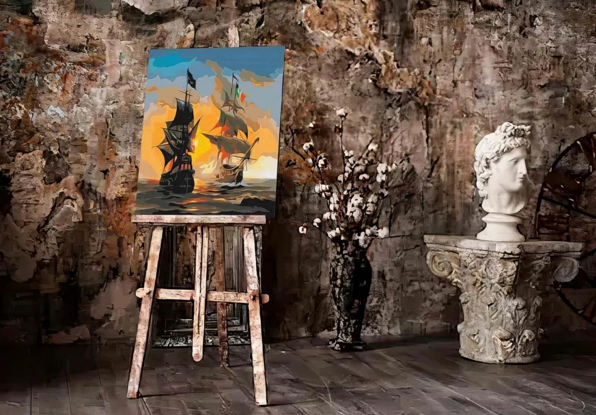 Malowanie Po Numerach Zestaw Pejzaż Morski 40x50