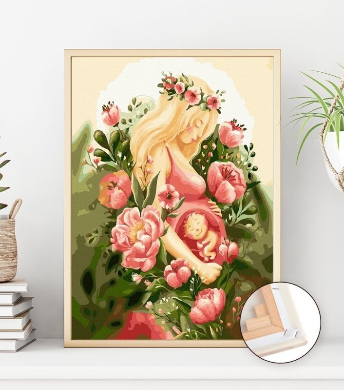 Malowanie Po Numerach Zestaw Cud w Mamie 40x50