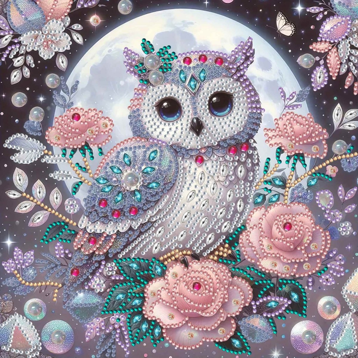 Haft Diamentowy Słodka Sowa 30x30 cm