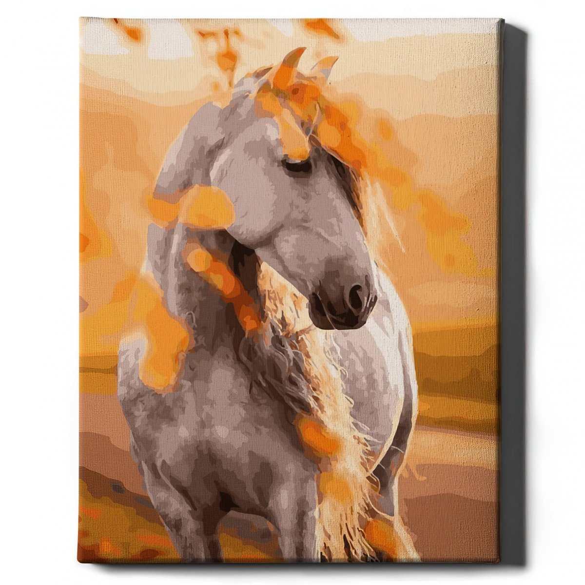 Malowanie Po Numerach Zestaw Koń w Liściach 40x50