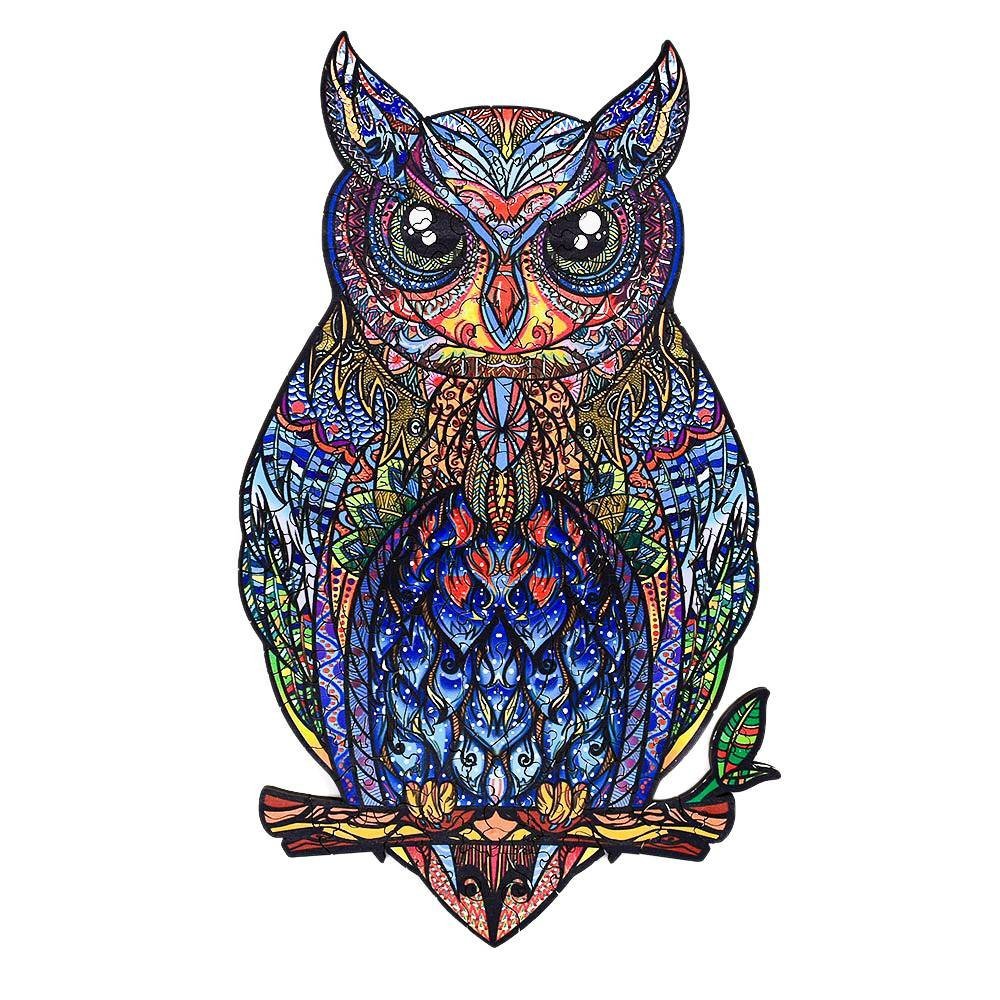 Puzzle Drewniane Magiczna Sowa A4