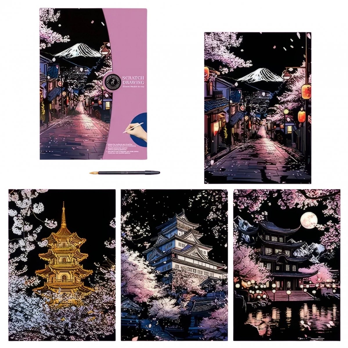 Magiczna Zdrapka Wiosna w Mieście (4szt.) 40x28 cm