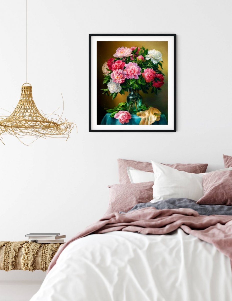 Haft Diamentowy Zachwycające Piwonie 40x50