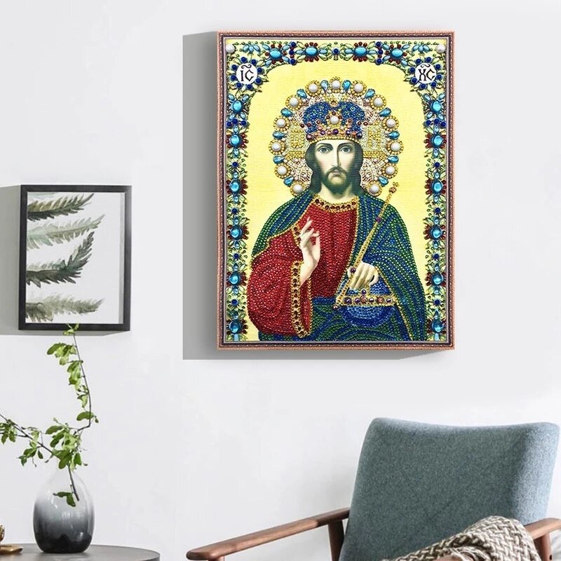 Haft Diamentowy Jezus Sprawiedliwy 30x40 cm