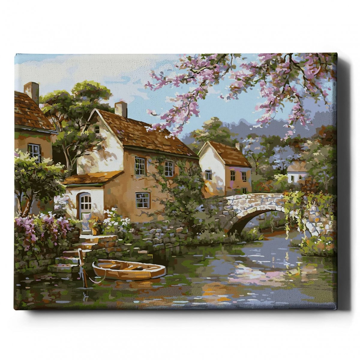 Malowanie Po Numerach Zestaw Most nad Rzeką 40x50